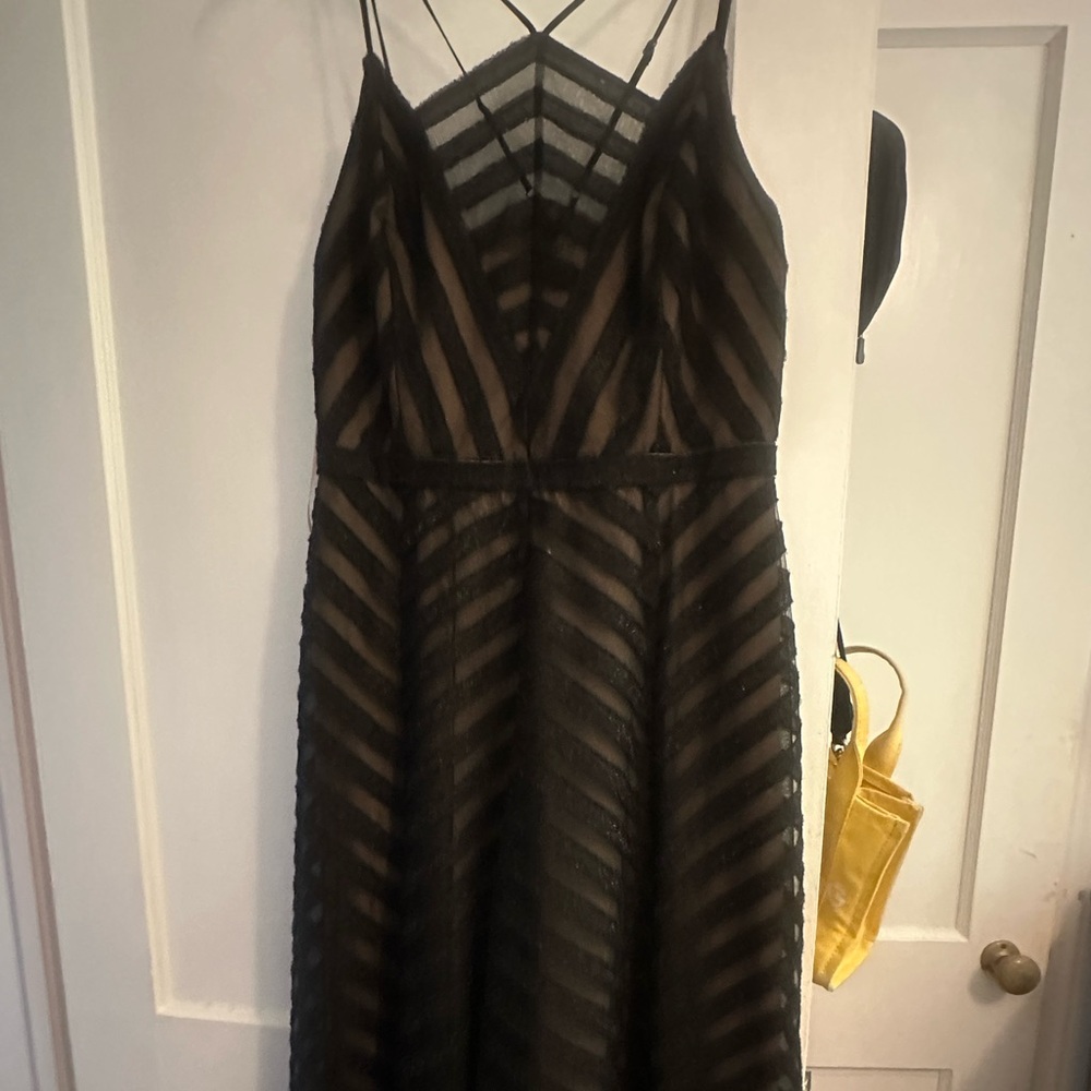 Long Black pattern Dress